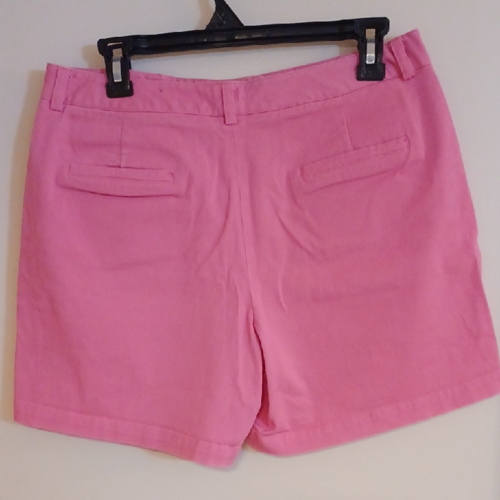 Larry Levine Pink Cotton Shorts - Picture 2 of 6